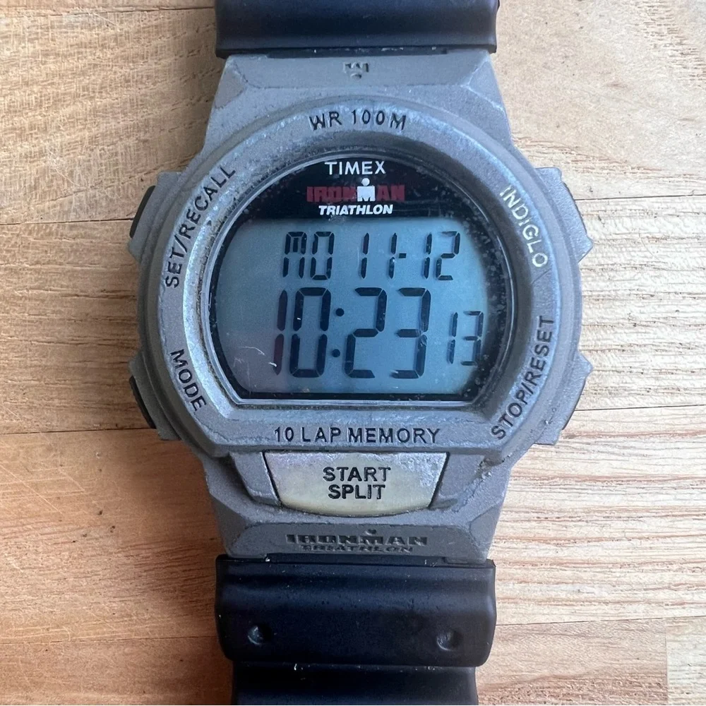 Vintage Timex Ironman triathlon digital sports watch NEW BATTERY